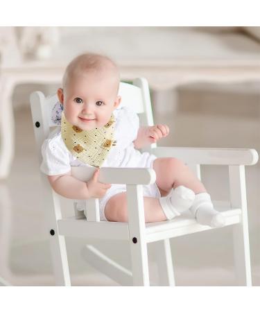 Fzsecriu Baby Muslin Bibs - 6 Pack Triangle Neckerchiefs for Teething & Drooling Soft Gauze Towels for Infants - Buy Online on GoSupps.com