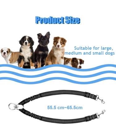 360 Rotatable Double Dog Leash for Two Dogs | Adjustable Reflective Leash for Small Medium & Large Dogs | Perfect for Walking Training & Jogging - Buy Online on GoSupps.com