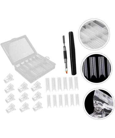 FRCOLOR 1 Set Nail set artificial false nails DIY manicure kit long fake nails Manicure Grinding Strip finger extension clip acrylic nail forms nail kits crystal clip white shaping plastic - Buy Online on GoSupps.com
