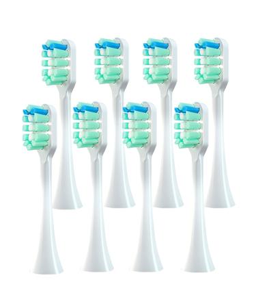 8 Pcs Replacement Toothbrush Heads for apiyoo A7/P7/Y8/Pikachu SUP/MOLE Electric Tooth Brush Heads (White)