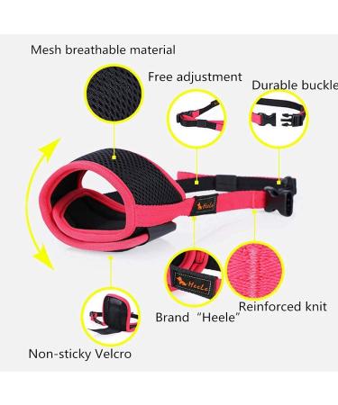 Heele Adjustable Nylon Dog Muzzle - Breathable Safe & Fast for Small to Medium Dogs | XL Orange - Prevents Biting Chewing & Barking - Buy Online on GoSupps.com