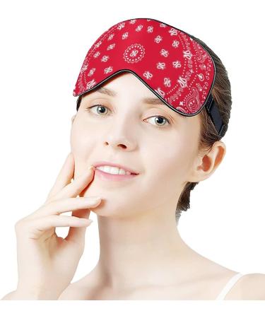 Buy Red Western Paisley Sleep Mask for Women - Adjustable Eye Shades with Elastic Strap for Ultimate Comfort - Buy Online on GoSupps.com