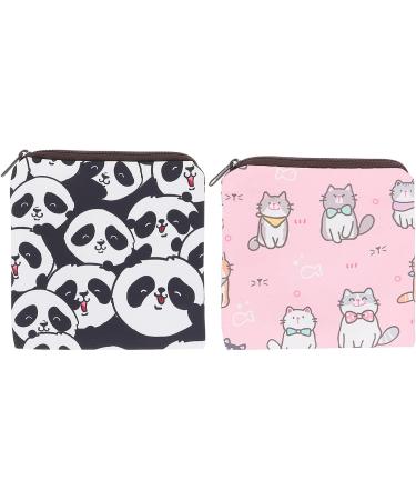 Milisten 2pcs Menstrual Pad & Tampon Storage Bags with Zipper - Kitten Pattern Makeup & Coin Purse for Women and Girls - Buy Online on GoSupps.com