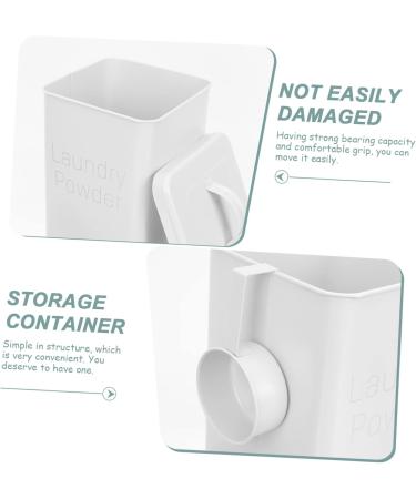 Baluue 2 Sets Washing Storage Bucket Stackable Storage Drawers Laundry White Wrought Iron - Buy Online on GoSupps.com