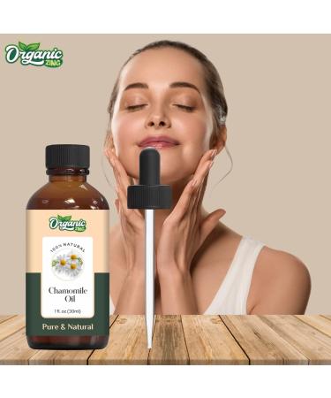 ORGANIC ZING Chamomile (Matricaria chamomilla) Oil | Pure & Natural Essential Oil for Skincare Hair Care Aroma & Diffuser - 30ml/1.01fl oz - Buy Online on GoSupps.com