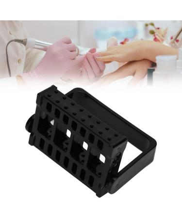 Nail Drill Bit Holder Stand Suitable Size Durable Professional Save Space Nail Drill Bits Storage Container for Grinding Tools for Nail Salon Home Use(black) - Buy Online on GoSupps.com