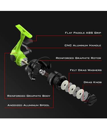 KastKing Royale Charge Spinning Fishing Reel 5.2:1 High-Speed | Ultralight/Ice Fishing Reel for Fresh & Saltwater | Asymmetric Rotor Design | Sharkskin Grips | Size 500 Green - Buy Online on GoSupps.com