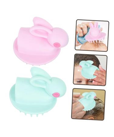 Kisangel 8 Pcs Rabbit Head Scrubber Stimulation Massage Hair Brushes - Silicone Baby Scalp Massager Shampoo with Handle for Cleaning - Adorable Design - 6.7X6CMx4pcs - Buy Online on GoSupps.com