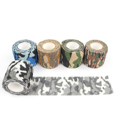 8 Rolls Self Adhesive Elastic Bandage Wrap - Camouflage Cohesive Sport Tape for First Aid & Injury Support - Buy Online on GoSupps.com