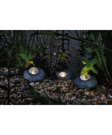 Pontec 87585 Pondostar LED Rocklight Set 3 - Stylish Underwater Lighting in Slate Optics for Your Pond - Buy Online on GoSupps.com