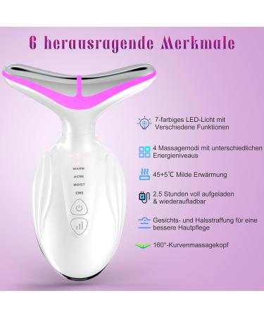 Buy Face Massage Device | EMS Electric Facial Massager for Anti-Aging Skin Tightening & Lifting | 4 Modes for Neck & Face Care - Buy Online on GoSupps.com