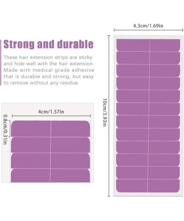 Kalolary 120Pcs Double Sided Hair Tape - Purple Hair Extension Tape Tabs for Wig, Hairpiece, Hair Weft - Replacement Tape for Seamless Application - Buy Online on GoSupps.com