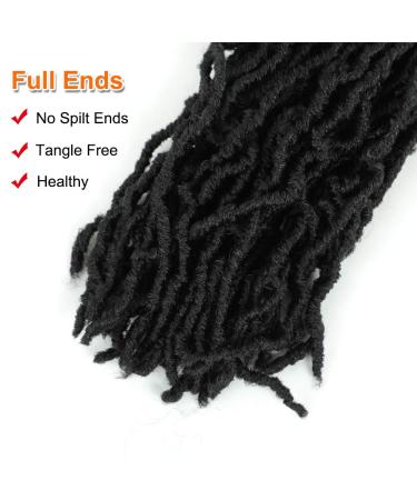 Yorda Soft Locs Crochet Hair 18 Inch (Pack of 6) - Natural Faux Distressed Locs for Black Women - Pre Looped Synthetic Braiding Hair - Buy Online on GoSupps.com