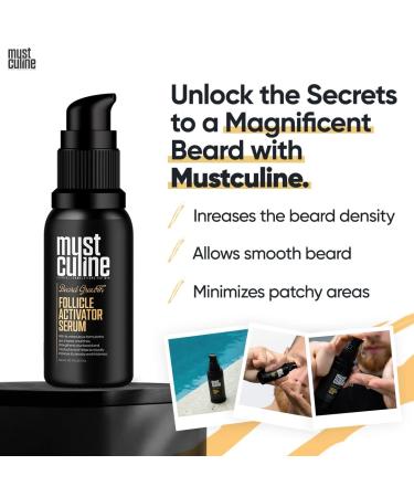 Mustculine Follicle Activator Serum - Biotin Oil for Patchy Beard Growth | 1.01 Fl Oz - International Shipping Available - Buy Online on GoSupps.com