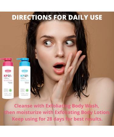 QUEEN KP WASH | Exfoliating Body Wash for Keratosis Pilaris with Collagen & Niacinamide | 15% Glycolic Acid 2% Salicylic Acid - Fragrance Free for Smooth Skin - Buy Online on GoSupps.com
