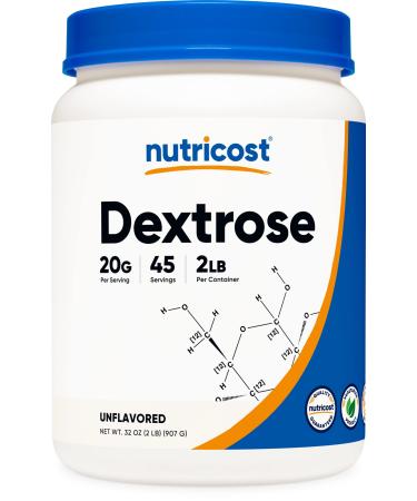 Nutricost Dextrose Powder 2 LBS - Non-GMO, Gluten Free 2 Pound (Pack of 1) - Buy Online on GoSupps.com