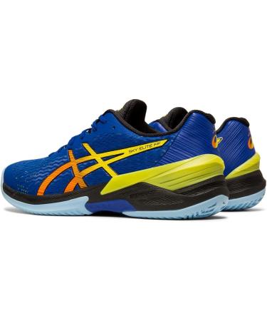 ASICS Men's Sky Elite FlyteFoam Volleyball Shoe - 6, Blue/Sour Yuzu - Buy Online on GoSupps.com