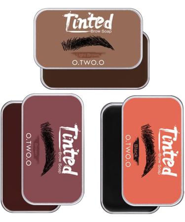 Eyebrow Soap Kit Long Lasting Eyebrow Styling Shaping Wax with Brow Trimmer Brush Brown eyebrow soap kit - Buy Online on GoSupps.com