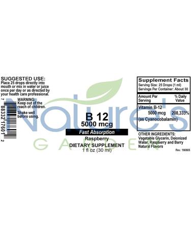 NGE - B12 Drops 5000 mcg/ml - 1 oz Liquid Vitamins - Buy Online on GoSupps.com