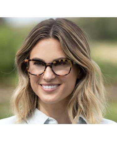 Peepers by PeeperSpecs Women's Blue Light Cat Eye Reading Glasses - Tortoise/Turquoise - Buy Online on GoSupps.com