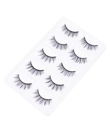 FRCOLOR 5 Pairs False Eyelashes Eyelash Handmade Eyelashes makeup eyelashes Faux Dramatic Eyelashes elf eyelashes False Eye Lashes artificial eyelashes artificial fiber slim 3d tool