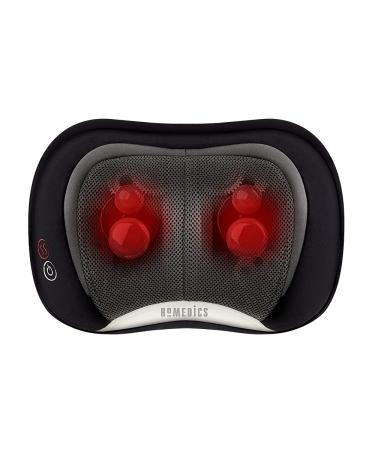HoMedics 3D Shiatsu Full-Body Massager with Therapeutic Vibration, Soothing Heat with Deep-Kneading Massage Helps Release Tension in Neck, Back, Shoulders, Lightweight for Home, Office, Travel Black