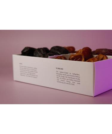  odilia Odilia Palm Harmonie Discovery Box 500g Exclusive Organic Date Variety | 4 elegant varieties: Ajwa Sukkari Monefie Medjool | Vegan gluten-free no added sugar | Luxurious gift idea - Buy Online on GoSupps.com