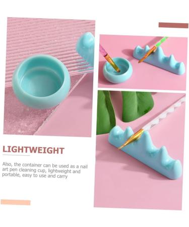 Ipetboom 1 Set Nail Art Brush Cup Paint Brush Rest Makeup Sponge Holder Candlestick Holders Nail Stand Nail Brush Supplies Nail Remover Bowl Cups Gel Plastic Accessories Make up - Buy Online on GoSupps.com