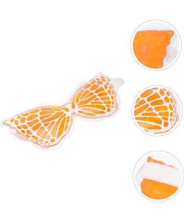 Healeved Ice Butterfly Eye Mask - Silk Gel Sleep Mask for Cooling and Comfort - Orange - Buy Online on GoSupps.com