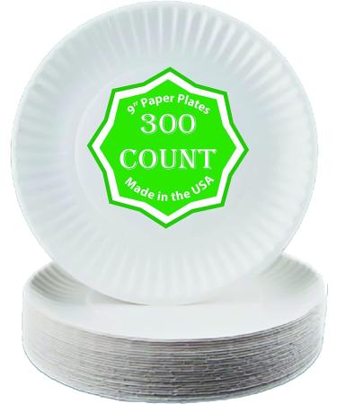 Perfect Stix Paper Plate, White, 9" (Pack of 300)