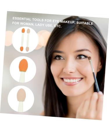 DRESSOOS 100pcs Sticks Double-end Cosmetic Tool Double-headed Professional Sponge Makeup Eyeshadow 6.5x1.3cm Green - Buy Online on GoSupps.com