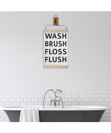 Kindred Hearts Wash Brush Floss Flush Banner Sign - Premium Quality International Shipping Available | Perfect for Dental Offices and Events - Buy Online on GoSupps.com