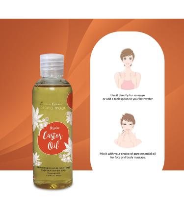 Aroma Magic Castor Oil | 100% Pure & Natural Cold-Pressed Carrier Oil | Nourishes Hair Eyelashes & Eyebrows | Hydrates Skin & Scalp | Hexane-Free | 6.76 Fl Oz (200ml) - Buy Online on GoSupps.com
