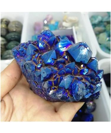 Natural Crystal Rough Beautiful Natural Amethyst Cluster Aura Crystal Electroplating Titanium Quartz Cluster Stone Natural Quartz Crystal (Color : Light Green Size : 150-200g) 150-200g Light Green - Buy Online on GoSupps.com