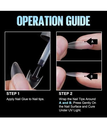 TOMICCA Short Almond Nail Tips - 360pcs Full Matte Half Cover Nails for Acrylic & Gel Extensions | DIY Nail Art Kits | 12 Sizes with Box - Buy Online on GoSupps.com