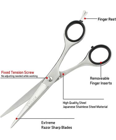 Professional Hairdressing Scissors - Hairdresser Scissors Size 6.0" Inch - Grooming Hair Cutting Barber Salon Shears for Men and Women - Buy Online on GoSupps.com