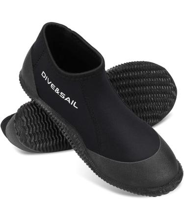 Neoprene Scuba Diving Booties 3MM Black - Women's Size 7/Men's Size 6 | Dive Boots for Water Sports with Anti-Slip Design - Buy Online on GoSupps.com