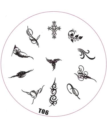 ++SPECIAL ITEM++ Stamping stencil T-Series: T06 Cross Ornaments Tribal