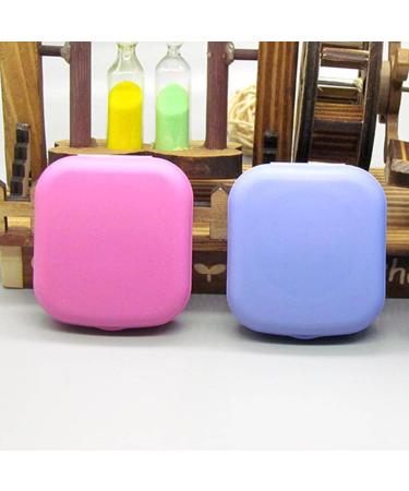 ULAFBWUR Portable Plastic Contact Lens Storage Box Case with Mirror - Yellow | Ideal for Glasses & Travel - Buy Online on GoSupps.com