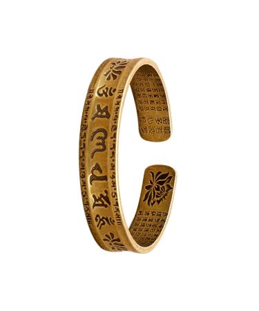 Hand Forged 100% Copper Bracelet Pure Copper Tibetan Bracelet The surface of the bracelet is engraved with scriptures Adjustable Cuff Bangle with Giftable Box