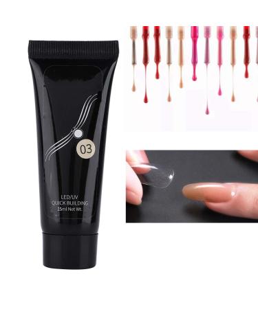 15 ml Fast Nail Extension Poly Gel - Quick & Painless UV Manicure Accessories | Removable Phototherapy Gel (03) - International Shipping - Buy Online on GoSupps.com