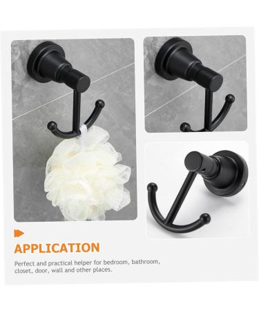 HOOTNEE Stainless Steel Coat Hook Hooks for Hanging Hook for Wall Coat Hooks Modern Wall Hooks Towel Hooks for Bathrooms Kitchen Hook Bathroom Hooks for Towels Robe Hooks Clothing Hooks 10X8.5CM Black - Buy Online on GoSupps.com