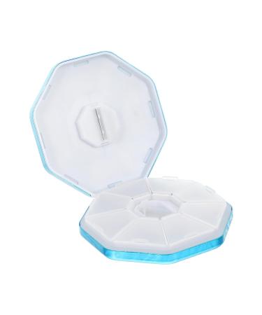 Aluminum Alloy Medicine Box Cutter Storage Boxes Medicine Cutter Pulverizer Splitter Cutter Tablet Cutter Holder Medicine 8.7x8.7cm Blue