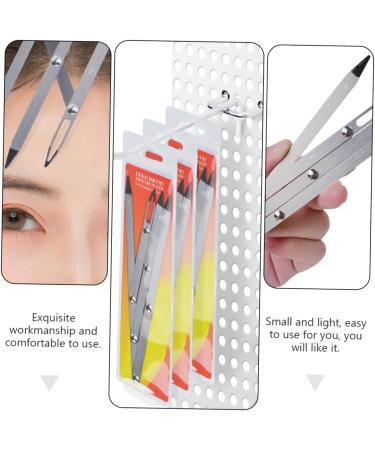 Beavorty 3 pcs tattoo eyebrow ruler mold kit Stainless Steel Eyebrow Ruler Tool eyebrow microblading ruler - Buy Online on GoSupps.com