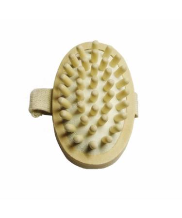 AnHua  1PC Natural Wood Wooden Hand-Held Massager Body Brush Cellulite Reduction L Size