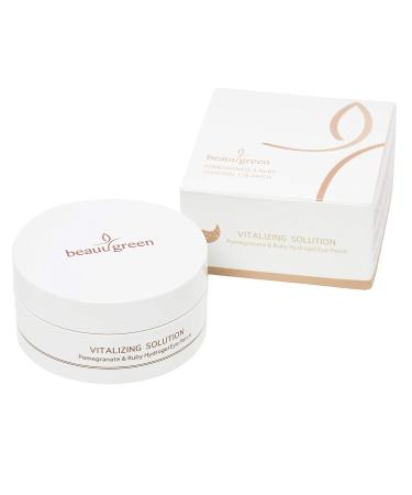 BEAU GREEN Pomegranate & Ruby Under Eye Mask - 30 Pairs Collagen Eye Patches for Dark Circles and Puffiness | Reduce Wrinkles and Fine Lines | Face Care - Buy Online on GoSupps.com