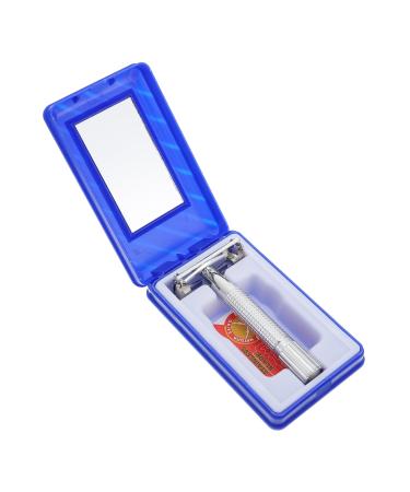Fomiyes 1 set of razor razor manual shave stainless steel cushioning cup reindeer razor brush men care razor men care during shaving manual bare knife holder double -edged