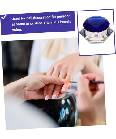 minkissy Nail Art Crystal Cup Cosmetics Cream Glass Manicure 6.5x8cm Blue - Buy Online on GoSupps.com