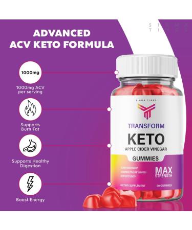 (3 Pack) Transform Keto Plus ACV Gummies - 180 Gummies | Advanced Formula - Buy Online on GoSupps.com
