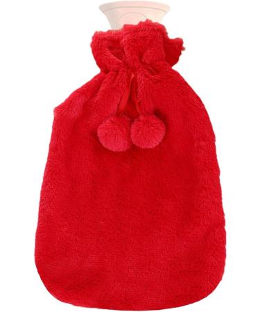Voiakiu 2L Heat Bottle Covers - Ultra-High Plush Fur - Winter Warmer for Women & Children - Red | International Shipping Available - Buy Online on GoSupps.com